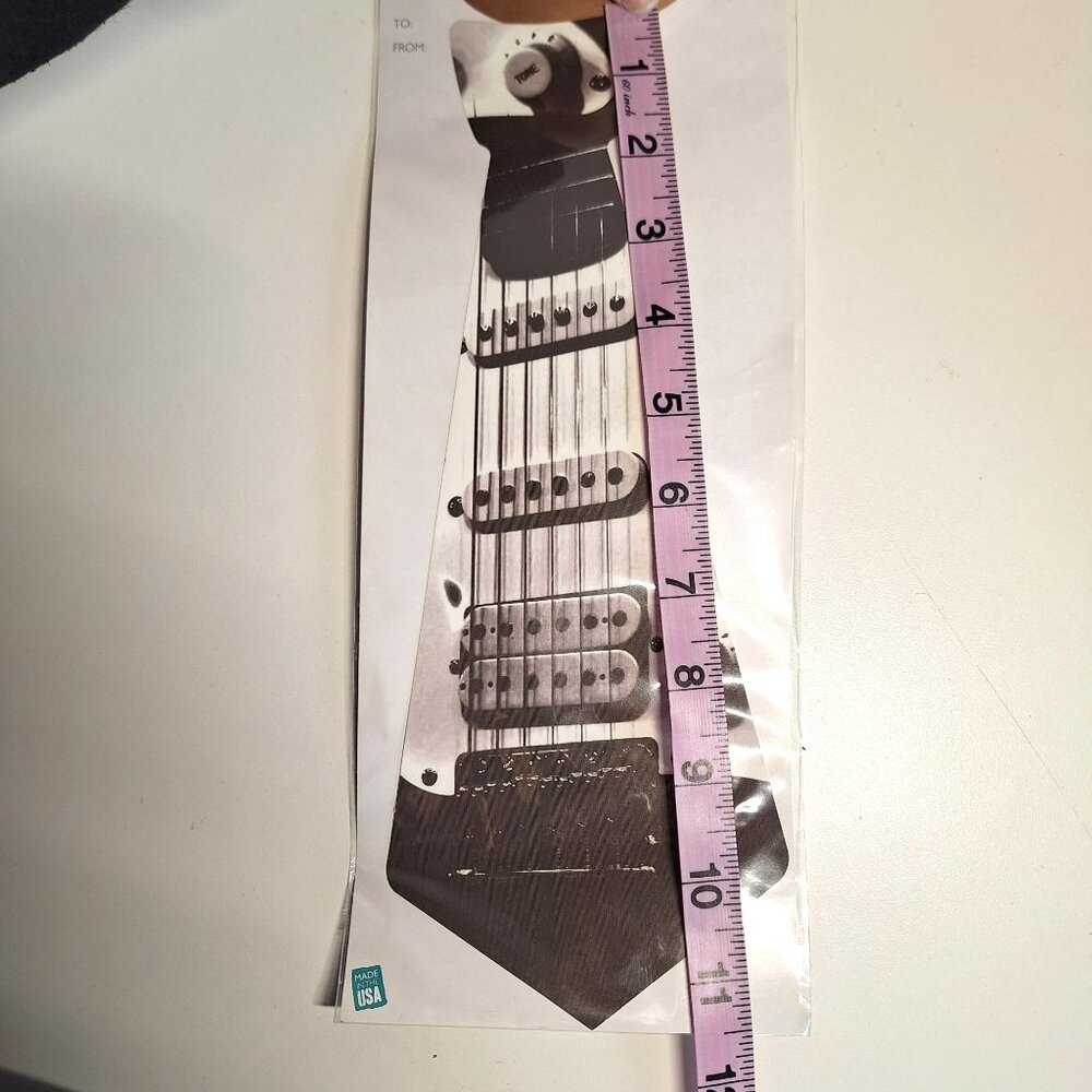 Guitar Fabric Big Guy Sticky Ties Peel Stick Sticker Tie 11" evREwares - Picture 8 of 8